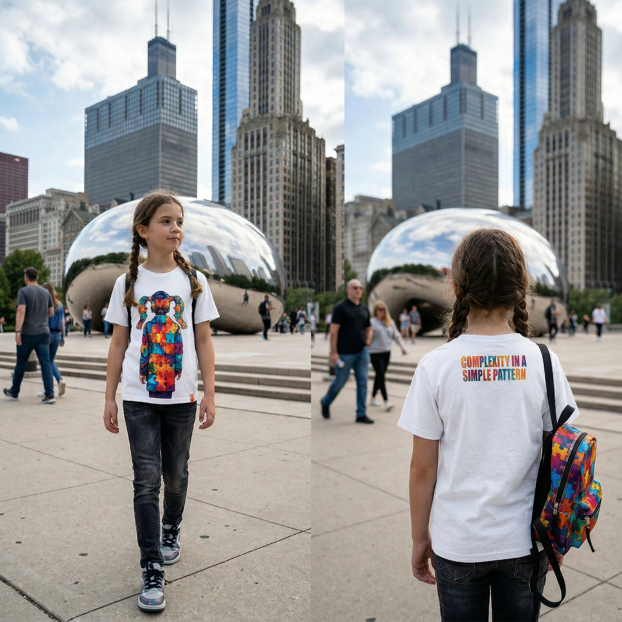 The "Spectrum of Motion" Girls Youth Tee