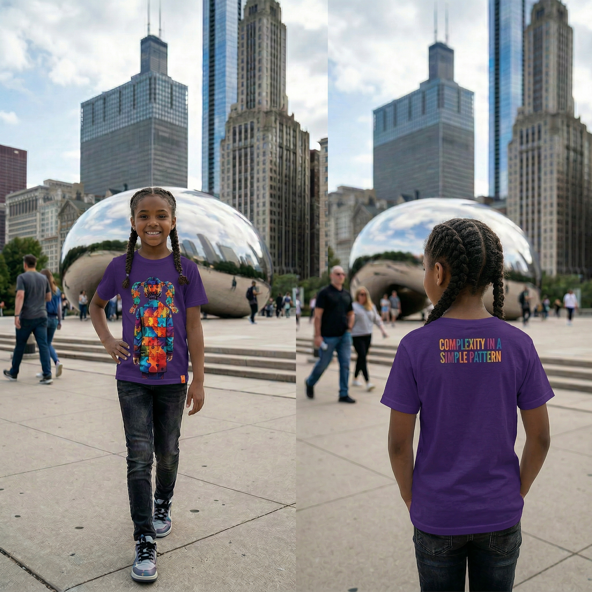 The "Spectrum of Motion" Girls Youth Tee