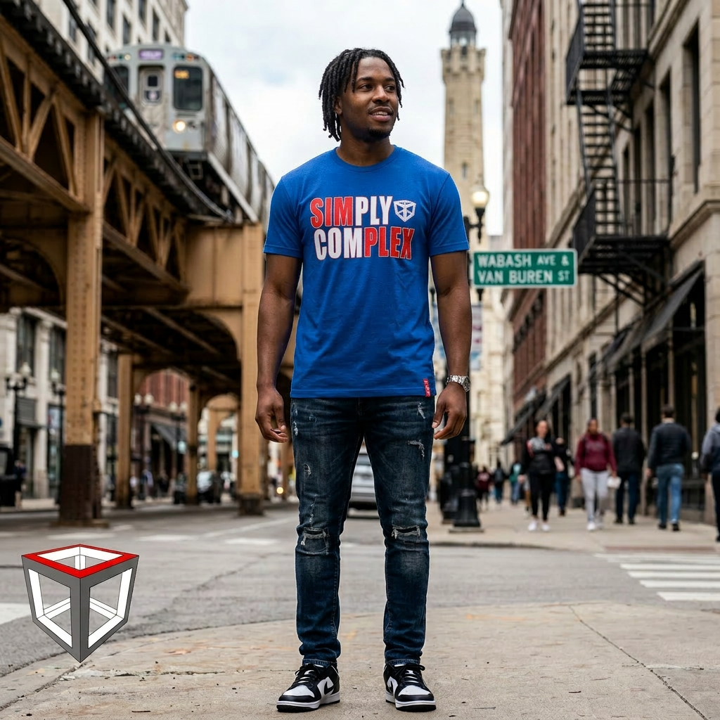 Bold “Simply Complex” graphic design Tee