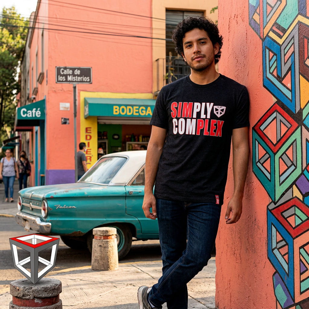 Bold “Simply Complex” graphic design Tee